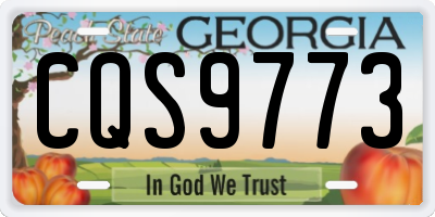 GA license plate CQS9773