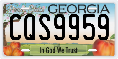 GA license plate CQS9959