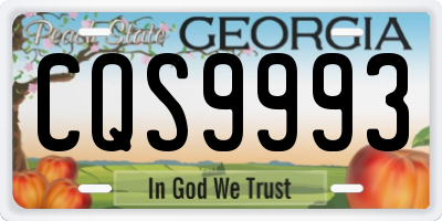 GA license plate CQS9993