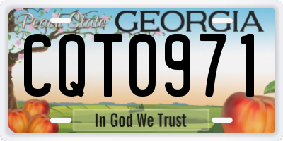 GA license plate CQT0971