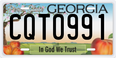 GA license plate CQT0991