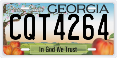 GA license plate CQT4264