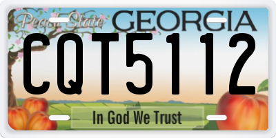 GA license plate CQT5112