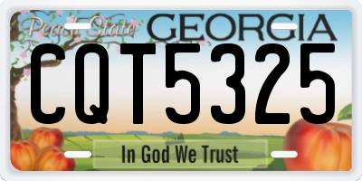 GA license plate CQT5325