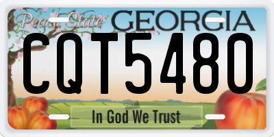 GA license plate CQT5480