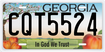 GA license plate CQT5524