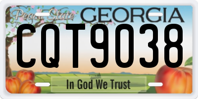 GA license plate CQT9038