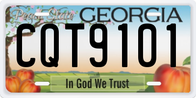 GA license plate CQT9101