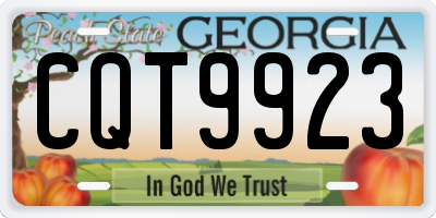 GA license plate CQT9923