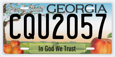 GA license plate CQU2057