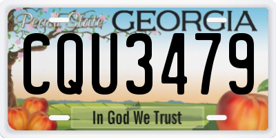 GA license plate CQU3479