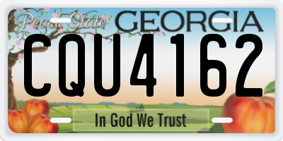 GA license plate CQU4162