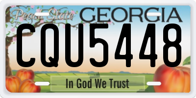 GA license plate CQU5448