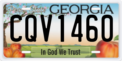 GA license plate CQV1460