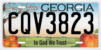 GA license plate CQV3823