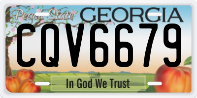 GA license plate CQV6679