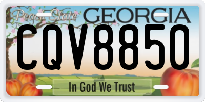 GA license plate CQV8850