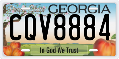 GA license plate CQV8884