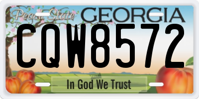 GA license plate CQW8572
