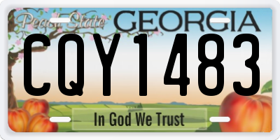 GA license plate CQY1483