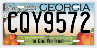 GA license plate CQY9572
