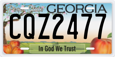 GA license plate CQZ2477
