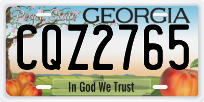 GA license plate CQZ2765