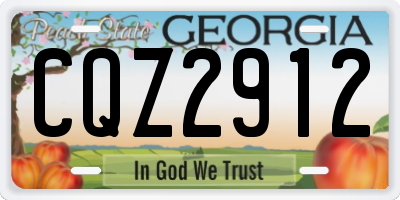 GA license plate CQZ2912