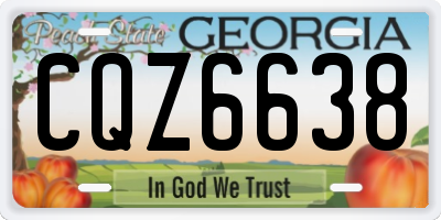 GA license plate CQZ6638