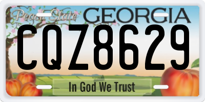 GA license plate CQZ8629