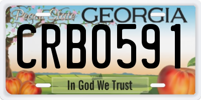 GA license plate CRB0591