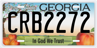 GA license plate CRB2272