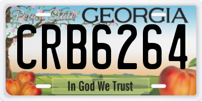 GA license plate CRB6264