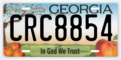 GA license plate CRC8854