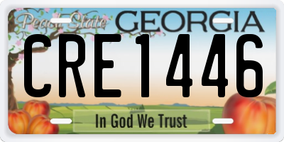 GA license plate CRE1446