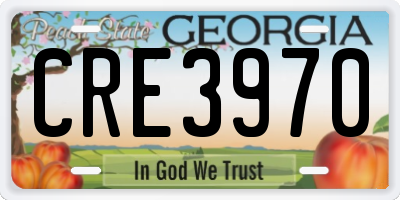 GA license plate CRE3970