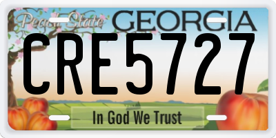GA license plate CRE5727
