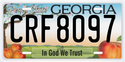 GA license plate CRF8097