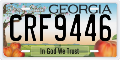 GA license plate CRF9446
