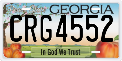 GA license plate CRG4552