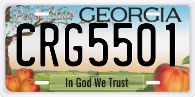 GA license plate CRG5501