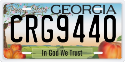 GA license plate CRG9440
