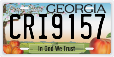 GA license plate CRI9157