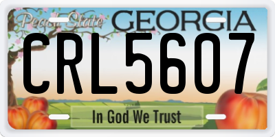 GA license plate CRL5607