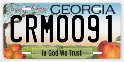 GA license plate CRM0091