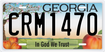 GA license plate CRM1470
