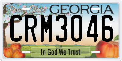GA license plate CRM3046