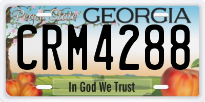 GA license plate CRM4288