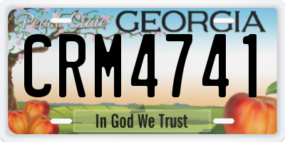 GA license plate CRM4741