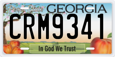 GA license plate CRM9341